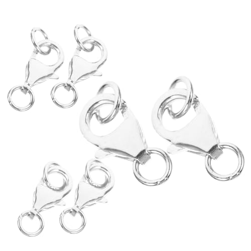 HEALSOPTHY 6 Stück Teiliges Schmuckzubehör aus Sterling Silber Karabinerverschlüsse mit Offenen Biegeringen Langlebig und Nickelfrei für DIY Ketten Armbänder und Schmuckherstellung HEALSOPTHY 6 Stück Teiliges Schmuckzubehör aus Sterling Silber Karabinerverschlüsse mit Offenen Biegeringen Langlebig und Nickelfrei für DIY Ketten Armbänder und Schmuckherstellung von HEALSOPTHY