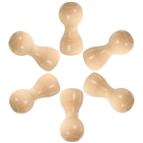 HEALSOPTHY 6 Stück Teiliges Schraubbare Wandhaken aus Massivem Holz Minimalistischer Garderobenhaken für Mäntel Hüte Handtücher Platzsparender Kleiderhaken für Flur und Schlafzimmer von HEALSOPTHY
