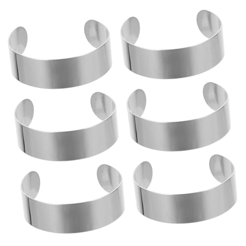HEALSOPTHY 6 Stück Teiliges Verstellbare Edelstahl Armreifrohlinge zum Gravieren Offene Manschettenarmbänder DIY Schmuckherstellung Minimalistisches Design für Damen und Herren HEALSOPTHY 6 Stück Teiliges Verstellbare Edelstahl Armreifrohlinge zum Gravieren Offene Manschettenarmbänder DIY Schmuckherstellung Minimalistisches Design für Damen und Herren von HEALSOPTHY