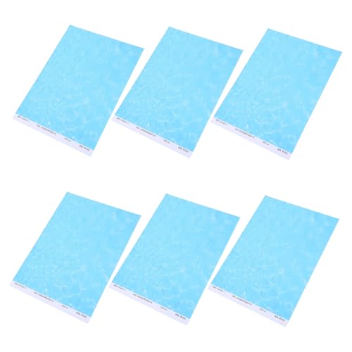 HEALSOPTHY 6 Stück Teiliges Wasserwellen Sticker mit Realistischer Wasserwellenstruktur Ultradünn und Selbstklebend für Miniaturlandschaften Sandtische und Outdoor Dekorationen Nahtlose von HEALSOPTHY