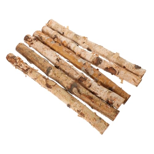 HEALSOPTHY 6 Stück Teiliges Weiße Birkenholzstäbe Naturbelassen für DIY Holzscheite Bastelprojekte Dekoration Foto Requisiten Blumenarrangements von HEALSOPTHY