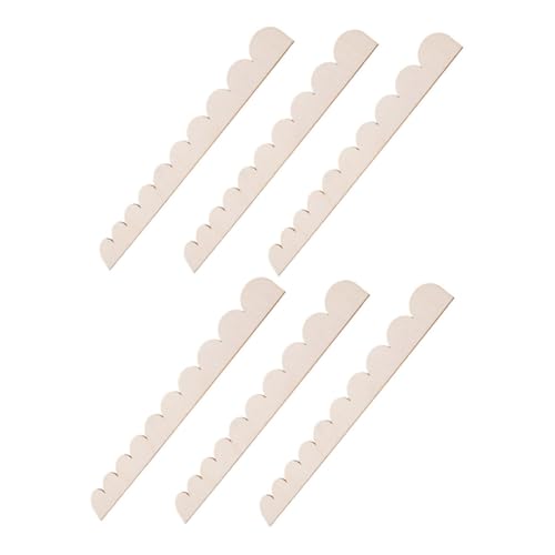 HEALSOPTHY 6 Stück Ungefertigte Gewellte Holzleisten für Diy Wand und Schrankdekoration Natürliche Holzmaserung Einfache Montage Stilvolle Zierleisten für Türrahmen und Regale von HEALSOPTHY