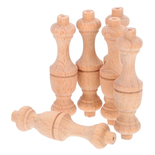 HEALSOPTHY 6 Stück Unlackierte Holzspindeln Dekorative Mini Romanpfeiler für Möbel Handwerk und Wohnkultur Einzigartiges Design für Projekte HEALSOPTHY 6 Stück Unlackierte Holzspindeln Dekorative Mini Romanpfeiler für Möbel Handwerk und Wohnkultur Einzigartiges Design für Projekte von HEALSOPTHY