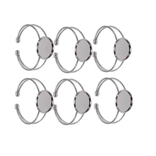 HEALSOPTHY 6 Stück Y Förmige Verstellbare Kupfer Armbandrohlinge Rhodiniert DIY Schmuckherstellung Armband Bastelset für Charms und Glasanhänger von HEALSOPTHY