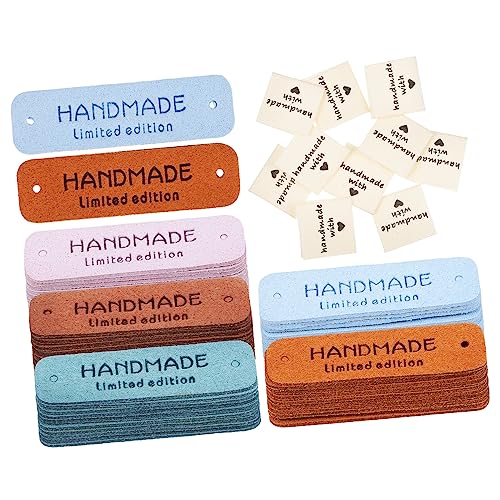 HEALSOPTHY 60 Stück Handgemachte Nählabels Leder und Stoff Prägeetiketten für Kleidung Taschen Hüte DIY Zubehör Farben für Kreative Projekte HEALSOPTHY 60 Stück Handgemachte Nählabels Leder und Stoff Prägeetiketten für Kleidung Taschen Hüte DIY Zubehör Farben für Kreative Projekte von HEALSOPTHY