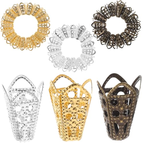 HEALSOPTHY 60 Stück Teiliges DIY Schmuckzubehör mit Metallischen Blumenförmigen Perlenkappen für Armbänder und Halsketten Langlebige Endkappen für Schmuckherstellung und Kreative HEALSOPTHY 60 Stück Teiliges DIY Schmuckzubehör mit Metallischen Blumenförmigen Perlenkappen für Armbänder und Halsketten Langlebige Endkappen für Schmuckherstellung und Kreative von HEALSOPTHY