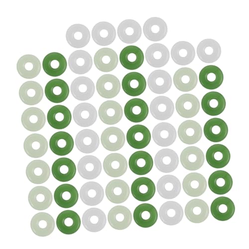 HEALSOPTHY 60 Stück Teiliges Dekorative Spacer Perlen für DIY Schmuckherstellung Handgemachte Armbänder und Bastelarbeiten Jade Design Grün Weiß von HEALSOPTHY