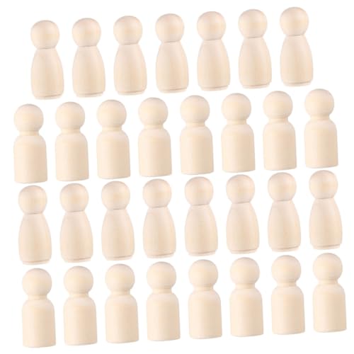 HEALSOPTHY 60 Stück Unvollendete Holz Peg Dolls DIY Kleine Holzfiguren für Kreative Malerei und Bastelprojekte Naturholz Puppen zum Gestalten und Verleihen von Persönlichkeit HEALSOPTHY 60 Stück Unvollendete Holz Peg Dolls DIY Kleine Holzfiguren für Kreative Malerei und Bastelprojekte Naturholz Puppen zum Gestalten und Verleihen von Persönlichkeit von HEALSOPTHY