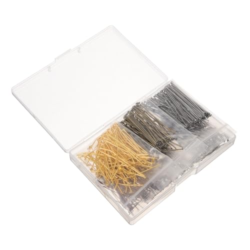 HEALSOPTHY 600 Stück Flache Kopfstifte für Schmuckherstellung DIY Beading Pins aus Metall Praktische Kettelstifte zum Auffädeln von Perlen für Ohrringe und Armbänder Effizientes HEALSOPTHY 600 Stück Flache Kopfstifte für Schmuckherstellung DIY Beading Pins aus Metall Praktische Kettelstifte zum Auffädeln von Perlen für Ohrringe und Armbänder Effizientes von HEALSOPTHY