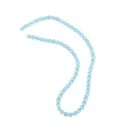 HEALSOPTHY 66 Stück Beaded Armband Naturstein mit Blauen Cat Eye Perlen Runde Perlen Handgefertigtes für Diy Unisex Perfektes für Besondere Anlässe von HEALSOPTHY