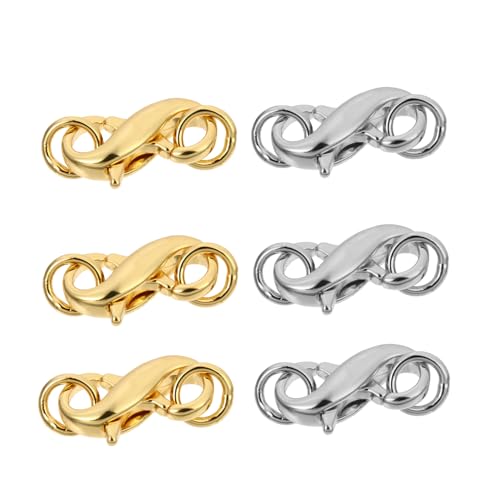 HEALSOPTHY 6Stücke Doppelköpfige Hummerverschlüsse für DIY Schmuck Verbundener Karabinerverschluss Förmiger Verschluss für Armband und Halskette HEALSOPTHY 6Stücke Doppelköpfige Hummerverschlüsse für DIY Schmuck Verbundener Karabinerverschluss Förmiger Verschluss für Armband und Halskette von HEALSOPTHY