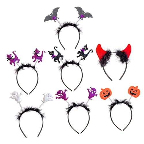 HEALSOPTHY 7 Stück Teiliges Halloween Teufelshorn Haarreif Kostüm Kopfschmuck Bunte Farben Handgefertigt Stilvoll für Mädchen Karneval Party Zubehör HEALSOPTHY 7 Stück Teiliges Halloween Teufelshorn Haarreif Kostüm Kopfschmuck Bunte Farben Handgefertigt Stilvoll für Mädchen Karneval Party Zubehör von HEALSOPTHY
