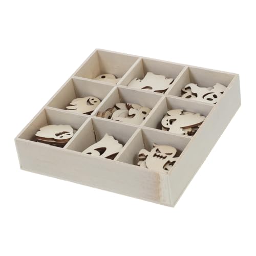 HEALSOPTHY 72 Stück Teiliges Holz Deko Halloween DIY Holzstücke für Basteln und Dekorieren Handgefertigte Holzchips in Gespenster Form für Party und Wohnaccessoires Praktische Box HEALSOPTHY 72 Stück Teiliges Holz Deko Halloween DIY Holzstücke für Basteln und Dekorieren Handgefertigte Holzchips in Gespenster Form für Party und Wohnaccessoires Praktische Box von HEALSOPTHY