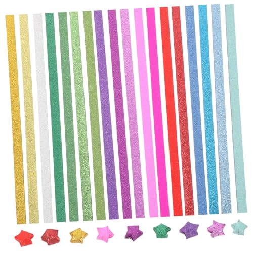 HEALSOPTHY 720 Blatt Glitzer Origami Papier Farbige Stern Papierstreifen Doppelseitig Farben pro Packung für Bastelprojekte DIY Handwerk und Festliche Dekoration HEALSOPTHY 720 Blatt Glitzer Origami Papier Farbige Stern Papierstreifen Doppelseitig Farben pro Packung für Bastelprojekte DIY Handwerk und Festliche Dekoration von HEALSOPTHY