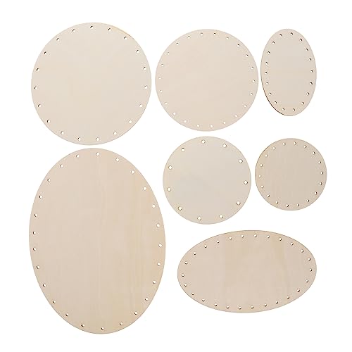 HEALSOPTHY 7Stücke Teiliges Holzstück mit Löchern Vielseitige DIY Holzanhänger für Wanddekorationen für Hochzeitsornamente und Kunsthandwerksprojekte von HEALSOPTHY