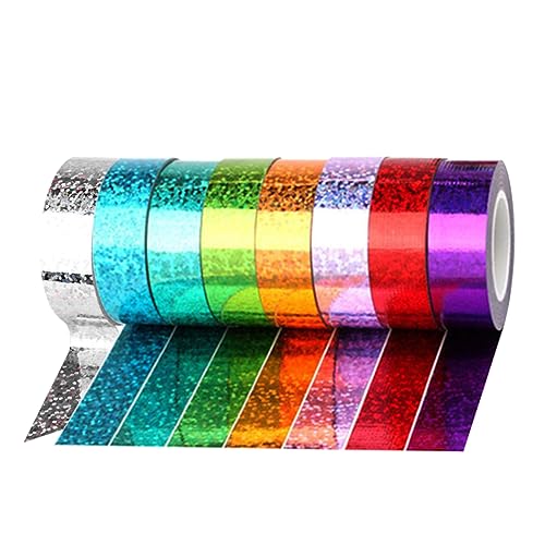 HEALSOPTHY 8 Rollen Klebeband Mit Hoher Viskosität Basteln Sammelklebeband Farbband Holografisches Band Glänzendes Band Farbiges Abdeckband Grün Lila Blau Mischt Farbe Klebrig Sammelalbum HEALSOPTHY 8 Rollen Klebeband Mit Hoher Viskosität Basteln Sammelklebeband Farbband Holografisches Band Glänzendes Band Farbiges Abdeckband Grün Lila Blau Mischt Farbe Klebrig Sammelalbum von HEALSOPTHY