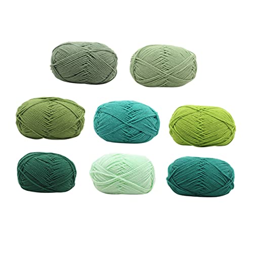 HEALSOPTHY 8 Rollen farbiges Garn Baumwollgarn zum Stricken Nähen Garn zum Häkeln Garnbündel Lilie klobig Stoff knitwear strickwaren Strickgarn aus Baumwolle farbiges Strickwollgarn Green HEALSOPTHY 8 Rollen farbiges Garn Baumwollgarn zum Stricken Nähen Garn zum Häkeln Garnbündel Lilie klobig Stoff knitwear strickwaren Strickgarn aus Baumwolle farbiges Strickwollgarn Green von HEALSOPTHY