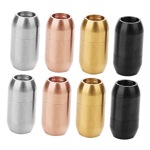 HEALSOPTHY 8 Stück Beflockte Abstandsperlen Kettenverbinder Kettenzubehör Magnetschnalle Schmuckverschlüsse Verbinder Zylindrische Metallschnalle Verschluss Für Schmuck von HEALSOPTHY