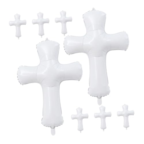 HEALSOPTHY 8 Stück Kreuzfolienballons, 5 Stück Christliche Taufballons, Babyparty-aluminiumfolienballons HEALSOPTHY 8 Stück Kreuzfolienballons, 5 Stück Christliche Taufballons, Babyparty-aluminiumfolienballons von HEALSOPTHY