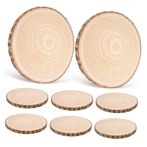 HEALSOPTHY 8 Stück Paulownia-Scheiben Kreis natürlich erste Mittelstücke Hochzeit groß Handwerk Holz Holzgartenweg Holzuntersetzer zum Basteln Holzplatte Tortenständer aus Holzscheiben HEALSOPTHY 8 Stück Paulownia-Scheiben Kreis natürlich erste Mittelstücke Hochzeit groß Handwerk Holz Holzgartenweg Holzuntersetzer zum Basteln Holzplatte Tortenständer aus Holzscheiben von HEALSOPTHY
