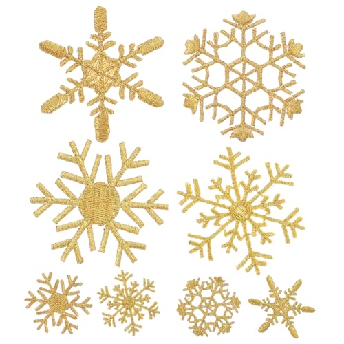 HEALSOPTHY 8 Stück Schneeflocken Stickerei Aufnäher Süße Aufnäher Weihnachts Aufnäher Winter Schneeflocken Applikation Weihnachts Schneeflocken Aufnäher Kleidung Goldener Stickfaden HEALSOPTHY 8 Stück Schneeflocken Stickerei Aufnäher Süße Aufnäher Weihnachts Aufnäher Winter Schneeflocken Applikation Weihnachts Schneeflocken Aufnäher Kleidung Goldener Stickfaden von HEALSOPTHY