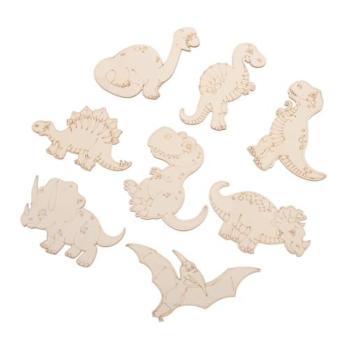 HEALSOPTHY 8 Stück Teiliges DIY Graffiti Dinosaurier Holzchips Unbemalte Holzscheiben Leicht und Bruchsicher Kindgerechtes Bastelset für Kreative und Dekorative Ornamente HEALSOPTHY 8 Stück Teiliges DIY Graffiti Dinosaurier Holzchips Unbemalte Holzscheiben Leicht und Bruchsicher Kindgerechtes Bastelset für Kreative und Dekorative Ornamente von HEALSOPTHY