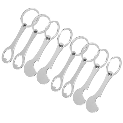 HEALSOPTHY 8 Stück Teiliges Edelstahl Einkaufswagen token mit Schlüsselring Kompakter Einkaufschip als Praktischer Trolley Token Schlüsselanhänger Leicht Tragbar und Einfach zu Bedienen von HEALSOPTHY