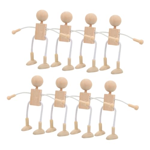 HEALSOPTHY 8 Stück Teiliges Holz Puppen Unbemalte DIY Holzfiguren für Kreative Bastelprojekte Sicher für Kleinkinder und Bastelarbeiten HEALSOPTHY 8 Stück Teiliges Holz Puppen Unbemalte DIY Holzfiguren für Kreative Bastelprojekte Sicher für Kleinkinder und Bastelarbeiten von HEALSOPTHY