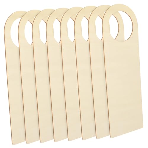 HEALSOPTHY 8 Stück Teiliges Holz Türschilder zum Bemalen Unbehandelte Holzplatten als DIY Türhänger für Bastelprojekte Langlebige Holzdekoration für Bar Büro Restaurant von HEALSOPTHY