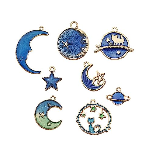 HEALSOPTHY 8 Stück Teiliges Schmuckzubehör Legiertem Mond und Stern Design Leichte DIY Anhänger für Halskette Armband Ohrringe für Kreative Schmuckherstellung HEALSOPTHY 8 Stück Teiliges Schmuckzubehör Legiertem Mond und Stern Design Leichte DIY Anhänger für Halskette Armband Ohrringe für Kreative Schmuckherstellung von HEALSOPTHY