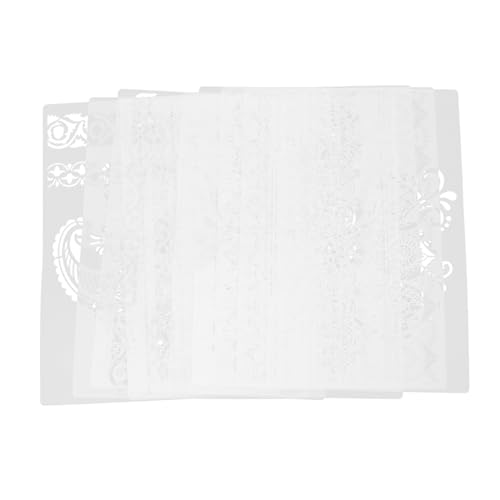 HEALSOPTHY 8 Stück Teiliges Vintage Blumen Schablonen Wiederverwendbar Hohles Pet Material Kreative DIY Wand und Möbelgestaltung Vielseitig für Scrapbook Fliesen Stoffe und Heimdekoration von HEALSOPTHY