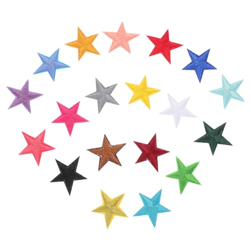 HEALSOPTHY 80 Stück Teiliges Sterne Bunte Stickapplikationen Kleine DIY Stern patches für Kleidung Schuhe Hüte Taschen Jacken Rucksäcke Vielseitig Dekorativ von HEALSOPTHY