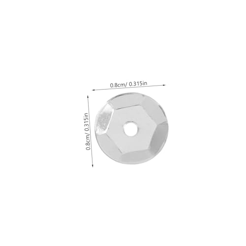 HEALSOPTHY 800 Stück Runde Silber Pailletten mit PVC Metallisch Glänzend für DIY Basteln Nähen Schmuck Mode Design Zubehör von HEALSOPTHY