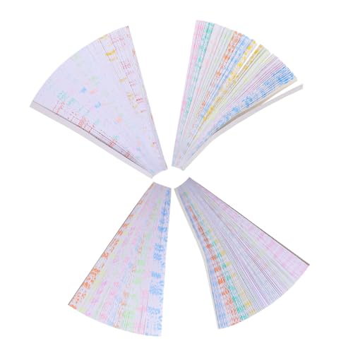 HEALSOPTHY 840 Stück Origami Stern Papierstreifen Bunte Faltpapiere für DIY Bastelprojekte Vielfältige Designs Herz Fuß und für Kreative Handarbeit und Geschenkideen von HEALSOPTHY