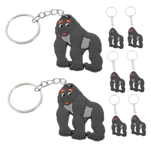 HEALSOPTHY 8Stücke Gorilla Schlüsselanhänger Charmante Anhänger für Taschen Schlüssel für Partys Geeignet für Geburtstagsfeiern und Themenveranstaltungen von HEALSOPTHY