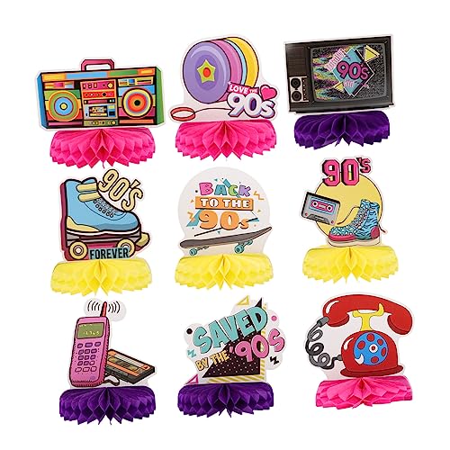 HEALSOPTHY 9 Stück Retro Disco Wabenpapierventilator Rekord-Waben-Mittelstücke groß aufdecken Partydeko der 90er Dekorationen Mittelstücke für Partys Party-Kulisse Partytischdekoration Bunt HEALSOPTHY 9 Stück Retro Disco Wabenpapierventilator Rekord-Waben-Mittelstücke groß aufdecken Partydeko der 90er Dekorationen Mittelstücke für Partys Party-Kulisse Partytischdekoration Bunt von HEALSOPTHY