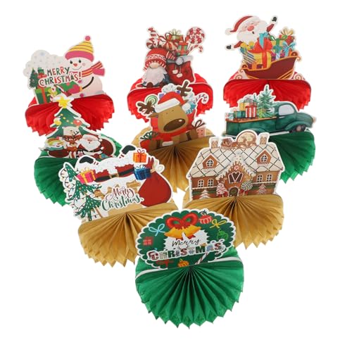 HEALSOPTHY 9 Stück Teiliges Weihnachts-Honeycomb-deko- Kreative Tischdekoration mit Festlichem Design Vielseitig für Wohnzimmer Party und Kamin Einfache Montage für Festliche Stimmung HEALSOPTHY 9 Stück Teiliges Weihnachts-Honeycomb-deko- Kreative Tischdekoration mit Festlichem Design Vielseitig für Wohnzimmer Party und Kamin Einfache Montage für Festliche Stimmung von HEALSOPTHY