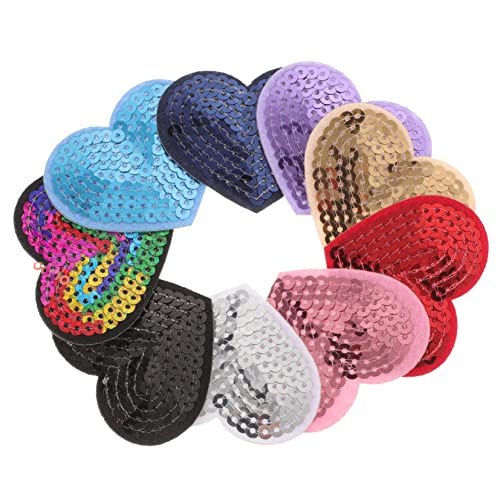 HEALSOPTHY 9Stücke Herzflecken Pailletten Applikationen zum Aufbügeln Selbstklebende Flicken für Kleidung Rucksäcke Hüte und Jeans DIY Bastelideen Verschiedenen Designs HEALSOPTHY 9Stücke Herzflecken Pailletten Applikationen zum Aufbügeln Selbstklebende Flicken für Kleidung Rucksäcke Hüte und Jeans DIY Bastelideen Verschiedenen Designs von HEALSOPTHY