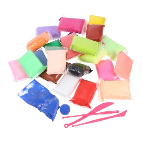 HEALSOPTHY Air Dry Clay Farben Leichte Modelliermasse DIY Bastelset Polymer Tonformwerkzeuge für Künstlerisches Gestalten Tüten für Jungen und Mädchen von HEALSOPTHY