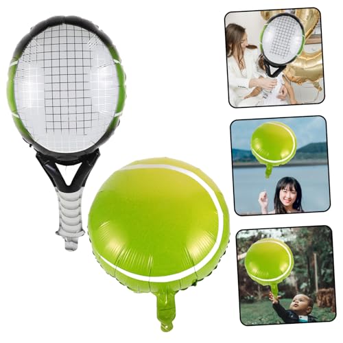 HEALSOPTHY Aluminium Folienballon Tennisball und Tennisschläger Teilig Dekorative Party Luftballons für Geburtstagsfeiern und Shower Luftdichte Tennis Dekoration HEALSOPTHY Aluminium Folienballon Tennisball und Tennisschläger Teilig Dekorative Party Luftballons für Geburtstagsfeiern und Shower Luftdichte Tennis Dekoration von HEALSOPTHY