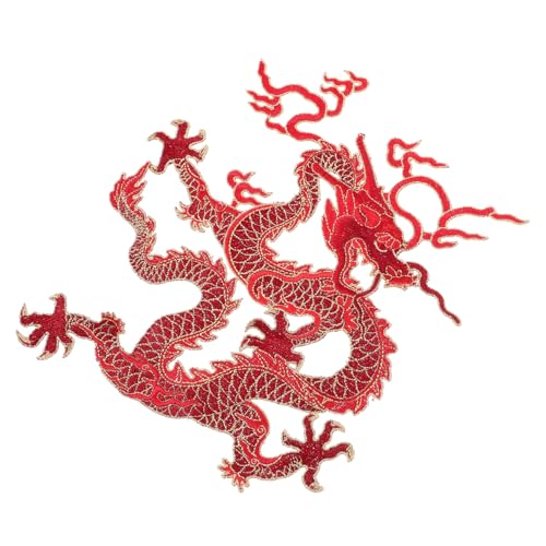 HEALSOPTHY Bestickter Drachen Aufnäher zum Aufbügeln Chinesischer Stil Applikation Patch für Kleidung und DIY Langlebiger Stoffflicken für Jeans Rucksack und Schuhe Rot Große HEALSOPTHY Bestickter Drachen Aufnäher zum Aufbügeln Chinesischer Stil Applikation Patch für Kleidung und DIY Langlebiger Stoffflicken für Jeans Rucksack und Schuhe Rot Große von HEALSOPTHY