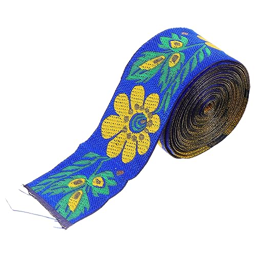 HEALSOPTHY Besticktes Jacquard Webband Breit mit Blumenmuster Folkloristisches Elegantes Zierband für Kleidung DIY Bastelarbeiten Heimdekoration Accessoires in von HEALSOPTHY