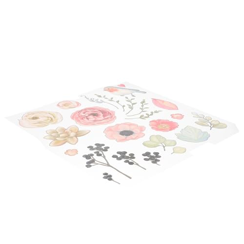 HEALSOPTHY Blumen und Vogel Bügelbild zum Aufbügeln Blumenmotive Iron Transfer Patches für Kleidung T shirts DIY Bügelflicken für Canvas von HEALSOPTHY
