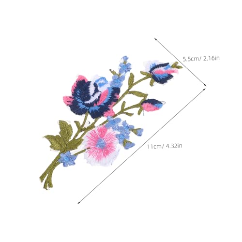 HEALSOPTHY Blumenstickstätte Blumenapplikation gestickte Flicken zum Aufbügeln gestickte Patches zum Aufbügeln Kleiderflicken Polyester von HEALSOPTHY