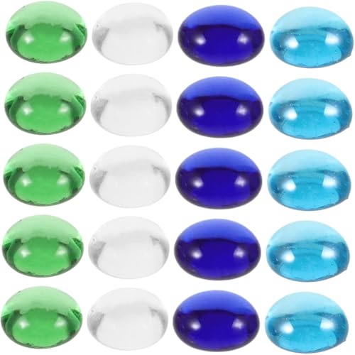 HEALSOPTHY Bunte Flache Glasperlen Transparente Dekoperlen für Fischbecken und Blumenvasen Ungiftige Glatte Glasperlen als Vase Füllstoff und Pflanzen Deko HEALSOPTHY Bunte Flache Glasperlen Transparente Dekoperlen für Fischbecken und Blumenvasen Ungiftige Glatte Glasperlen als Vase Füllstoff und Pflanzen Deko von HEALSOPTHY