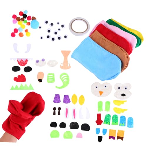 HEALSOPTHY DIY Handpuppen Bastelset Filz Handpuppen Set für Handgemachte Materialien Puppenbau Kit Feinmotorik und Fantasie von HEALSOPTHY