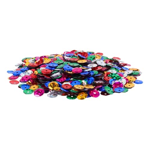 HEALSOPTHY DIY Pailletten Gewölbt Bunte Glitzerflocken für Kleidung Schmuck Basteln Langlebige Helle Kunststoff Dekoration für Handarbeiten und Textilien von HEALSOPTHY