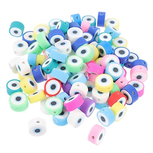 HEALSOPTHY DIY Polymer Clay Beads Iridescent Eye Spacer Beads für Armbänder und Ohrringe Bastelzubehör für Erwachsene von HEALSOPTHY