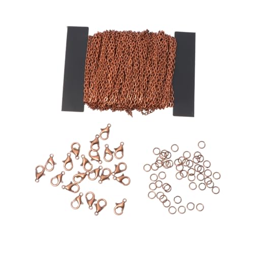 HEALSOPTHY DIY Schmuckkette mit Flacher Kreuzkette Modischen Karabinerverschlüssen und Robusten Öffnungsringen aus Langlebigem Eisen für Armbänder Anhänger Basteln und Schmuckherstellung HEALSOPTHY DIY Schmuckkette mit Flacher Kreuzkette Modischen Karabinerverschlüssen und Robusten Öffnungsringen aus Langlebigem Eisen für Armbänder Anhänger Basteln und Schmuckherstellung von HEALSOPTHY