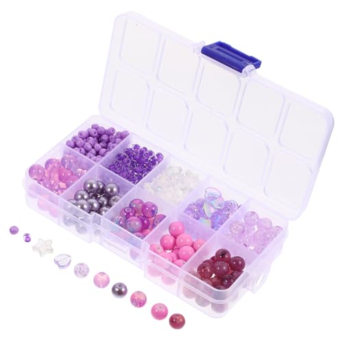 HEALSOPTHY DIY Schmuckperlen Sortierung Imitation Jade Lose Runde Perlen Charmante Spacer Beads für Basteln Schmuckherstellung in Lila Robust und Vielseitig für Individuelle Armbänder von HEALSOPTHY